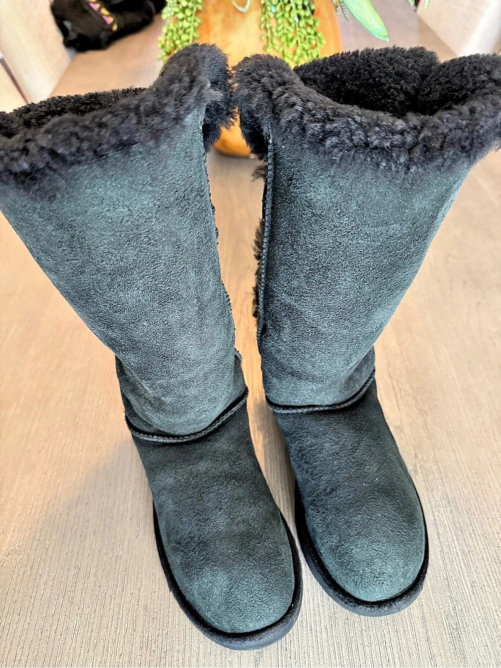 UGG Bailey Bow Tall II Black Tall Winter Boots